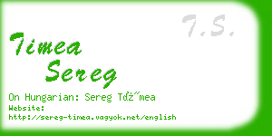 timea sereg business card